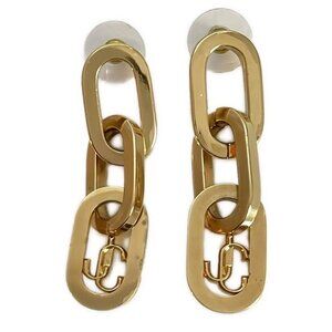 Auth JIMMY CHOO - Gold Hardware Earrings